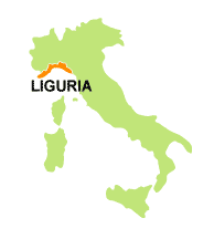 Kaart Liguria Italie